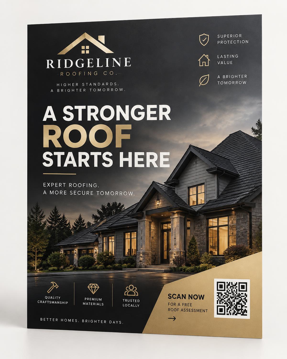 Full Front example of an exclusive 8.5 by 11 inch mailer for one local business
